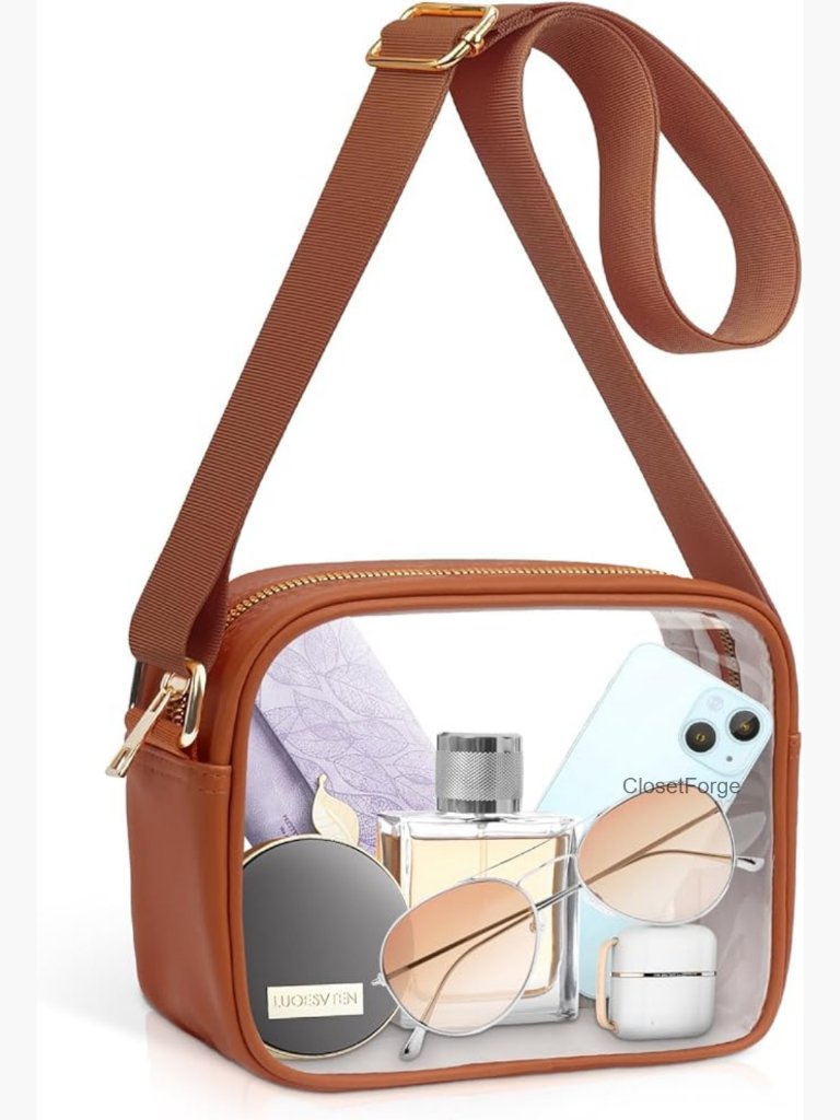 Clear Crossbody Bag Stadium Approved Clear Purse For Concert Sports Events